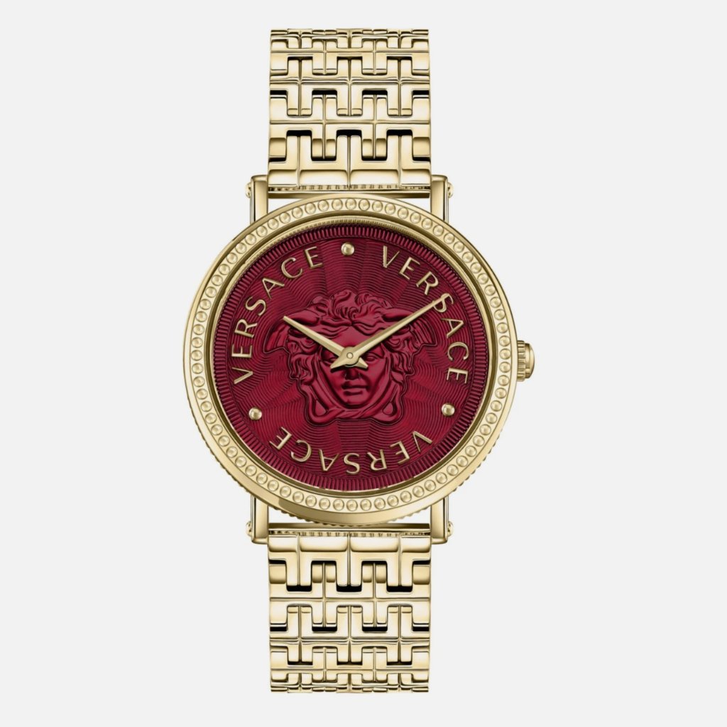 Versace Womens Yellow Gold 37mm Bracelet Fashion Watch